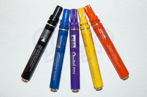 Marker permanentny N50 żółty okrągła końcówka PENTEL