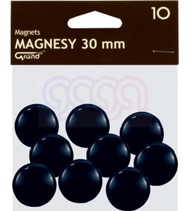 Magnes 30mm GRAND, czarny, 10 szt 130-1694