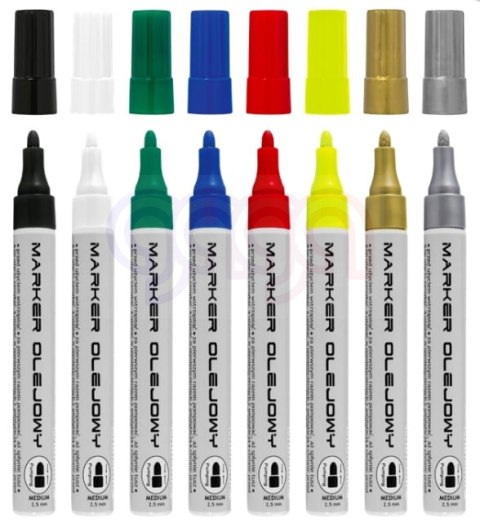 Marker olejowy ECONOMY, fibrowa końcówka 2,5 mm, niebieski TO-420 Toma