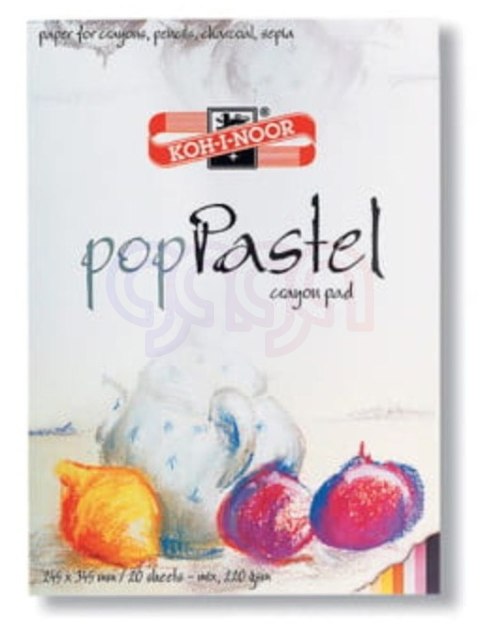 Blok do pasteli POPPASTEL 300x420mm 20ark 220g KOH-I-NOOR PA300M (5 KOLORÓW PASTELOWYCH PO 4 ARKUSZE) (X)