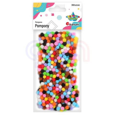 Pompony mix kolorów 380sztuk 7mm 340950 TITANUM