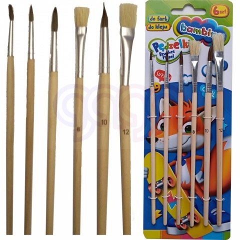 Pędzelki 6szt. BAMBINO STANDARD *1697