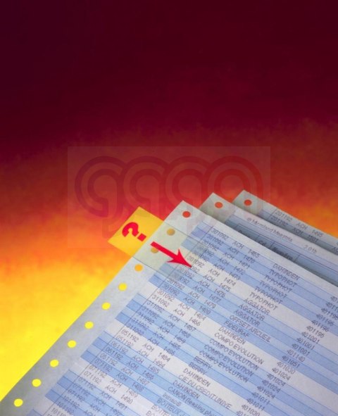 Zakładki indeksujące POST-IT_ z nadrukiem _znak zapytania_ (680-32R), PP, 25,4x43,2mm, 50 kart.