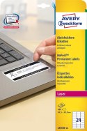 Etykiety NoPeel L6146-20 63,5 x 33,9 20 ark Avery Zweckform (X)