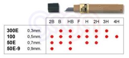 Grafity ołówkowe 0,9mm 50E.9-HB PENTEL