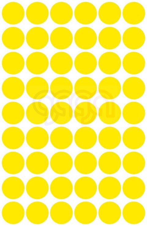 Kółka do zaznaczania żółte 3144 Q12 5ark. Avery Zweckform