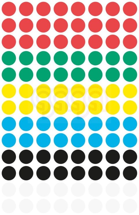 Kółka do zaznaczania mix kolorów 3090 Q8 4 ark Avery Zweckform