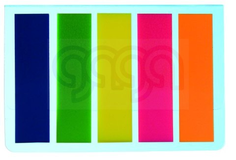 Zakładki indeksujące PET 45x12mm/5x25szt 009354 LEVIATAN