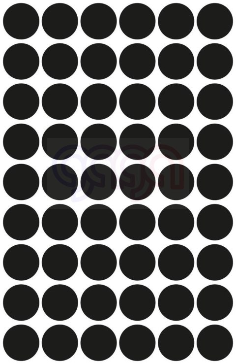 Kółka do zaznaczania czarne 3140 Q12 5ark Avery Zweckform