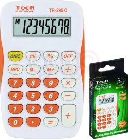 Kalkulator TOOR TR-295-O BIAŁO-POMARAŃCZOWY, 8 pozycyjny, kieszonkowy 120-1419