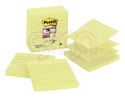 Karteczki samoprzylepne POST-IT_ Super Sticky Z-Notes XL w linię (R440-SSCY), 101x101mm, 5x90 kart., żółte