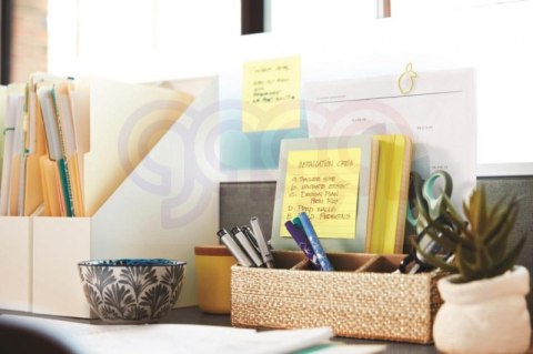 Karteczki samoprzylepne POST-IT_ Super Sticky Z-Notes XL w linię (R440-SSCY), 101x101mm, 5x90 kart., żółte