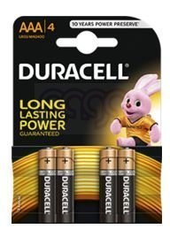 Bateria DURACELL alkaliczna BASIC LR03/AAA K4 (4szt) 4520104