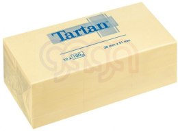 Bloczek TARTAN żółte 38x51 (12) 05138 3M POST-IT