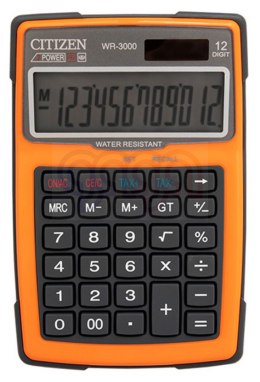 Kalkulator wodoodporny CITIZEN WR-3000, 152x105mm, pomarańczowy (X)