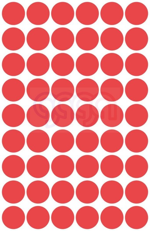 Kółka do zaznaczania 3141 Q12 5ark. czerwone trwałe, Avery Zweckform