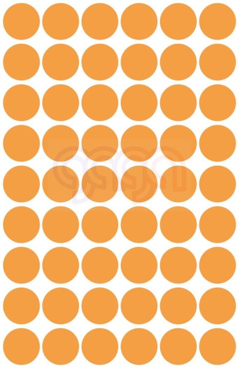 Kółka do zaznaczania pomarańczowe neon 3148 Q12 5 ark, Avery Zweckform