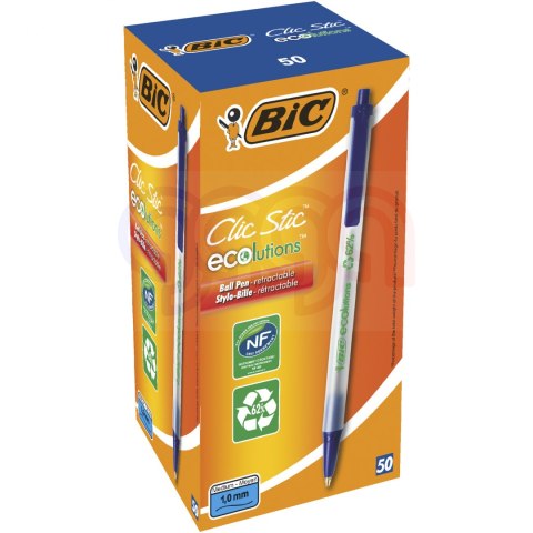 Długopis BIC Ecolutions Clic Stic niebieski, 8806891