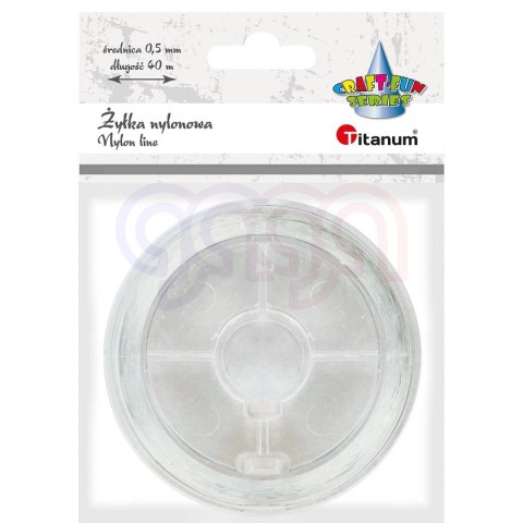 Żyłka ozdobna Craft-Fun Series - przezroczysta 0,5mm 40m (nylon) 363624 TITANUM
