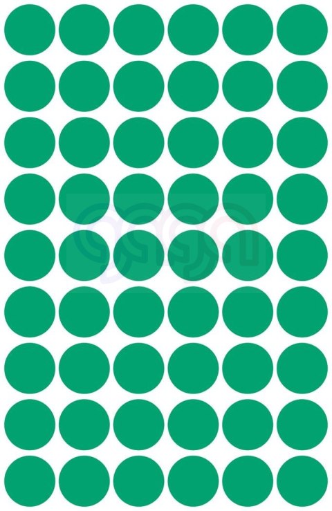 Kółka do zaznaczania zielone 3143 Q12 5 ark. Avery Zweckform