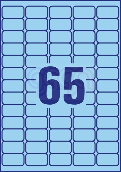 Etykiety niebieskie L4791-20 38,1 x 21,2 20ark Usuwalne, Avery Zweckform