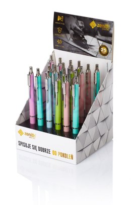 Długopis automatyczny Zenith 7 Pastel - display 25 sztuk mix kolorów, 4072010