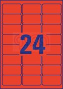 Etykiety czerwone L6034-20 63,5 x 33,9 20 ark. usuwalne Avery Zweckform