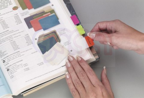 Zakładki indeksujące POST-IT_ do archiwizacji (686-PGOEU), PP, silne, 38x25mm, 3x22 kart., mix kolorów