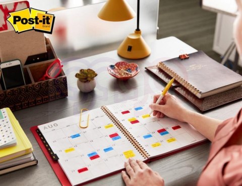 Zakładki indeksujące POST-IT_ do archiwizacji (686-PGOEU), PP, silne, 38x25mm, 3x22 kart., mix kolorów