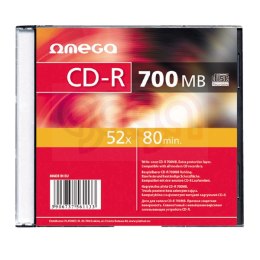 Płyta OMEGA CD-R 700MB 52X SLIM CASE (1) OMS1 (X)