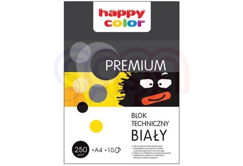 Blok techniczny PREMIUM biały A3, 250g, 10 ark, Happy Color HA 3725 3040-0