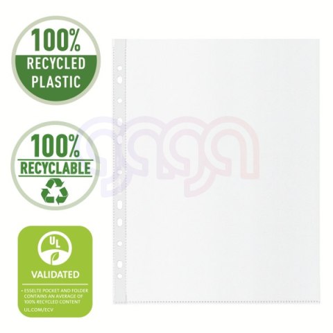 Koszulka groszkowa Recycled Premium PP 100 mic. A4, w kartonie, MAXI , 100 szt. Esselte 627503