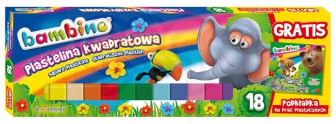 Plastelina BAMBINO 18kol.kwadrat