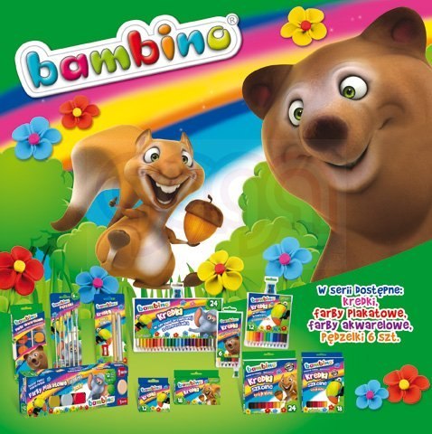 Plastelina BAMBINO 18kol.kwadrat