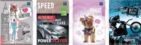 Zeszyt A5 32 3-linia kol.mix UV INTERDRUK