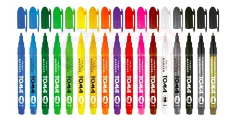 Marker olejowy,cienka fibrowa końcówka 1,5mm, zielony jasny TO-441 Toma