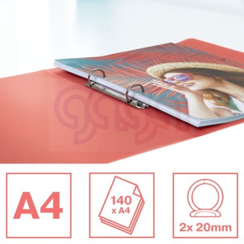 Segregator ringowy Esselte ColourBreeze, 2 RR, 25 mm, koralowy 628435