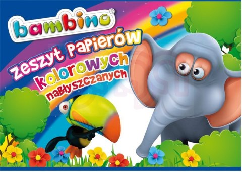 Zeszyt papierów kolorowych nabłyszczanych A4 10 kartek MINI ZOO BAMBINO *1802 MAJEWSKI