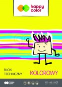 Blok techniczny kolorowy A3, 170g, 10 ark, Happy Color HA 3550 3040-09