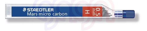 Grafity Mars micro carbon, 0.5 mm, na papier, tw. H, Staedtler S 250 05-H
