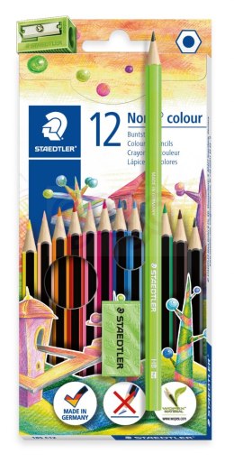 Kredki szkolne Noris Colour, 12 kol. + ołówek + gumka + temperówka, Staedtler S 185 C12 SET6